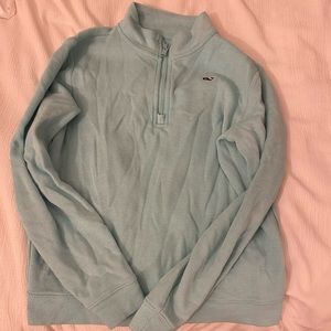 This is a Vineyard Vines Zip Up Sweatshirt. It’s Teal and is very comfortable!